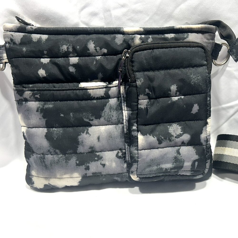 EUC Think Royln Black Camo Crossbody Bag